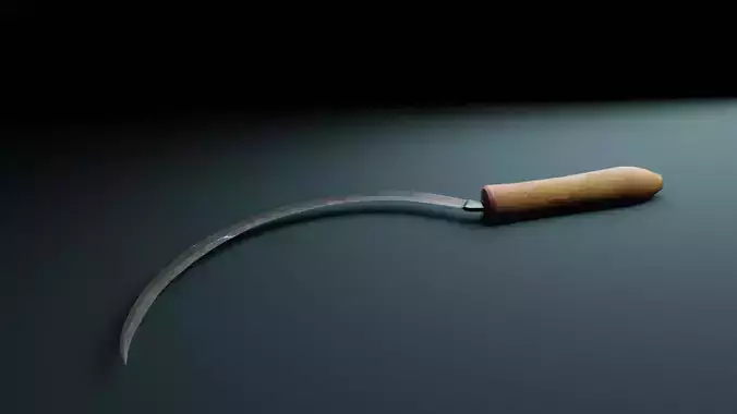 Sickle Low-Poly model reaping hook