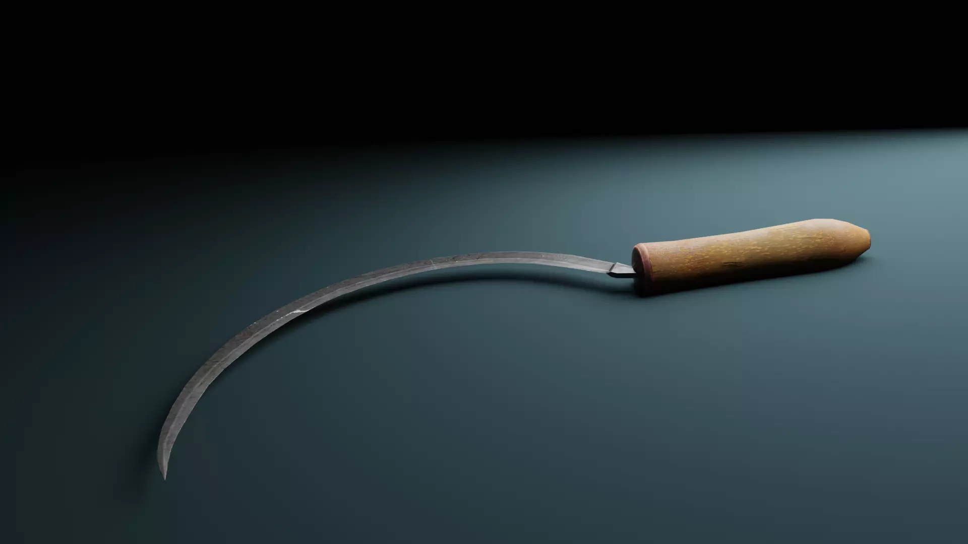 Sickle Low-Poly model reaping hook Low-poly 3D model_0