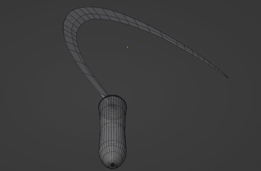 Sickle Low-Poly model reaping hook Low-poly 3D model_11