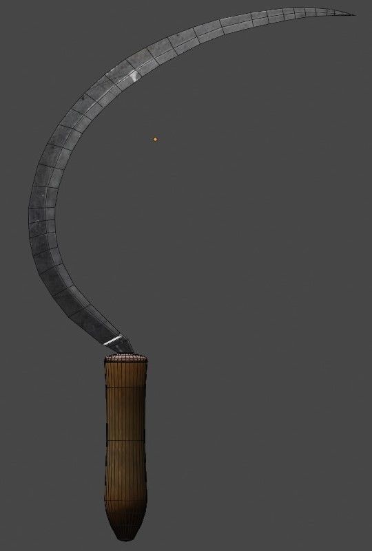 Sickle Low-Poly model reaping hook Low-poly 3D model_8