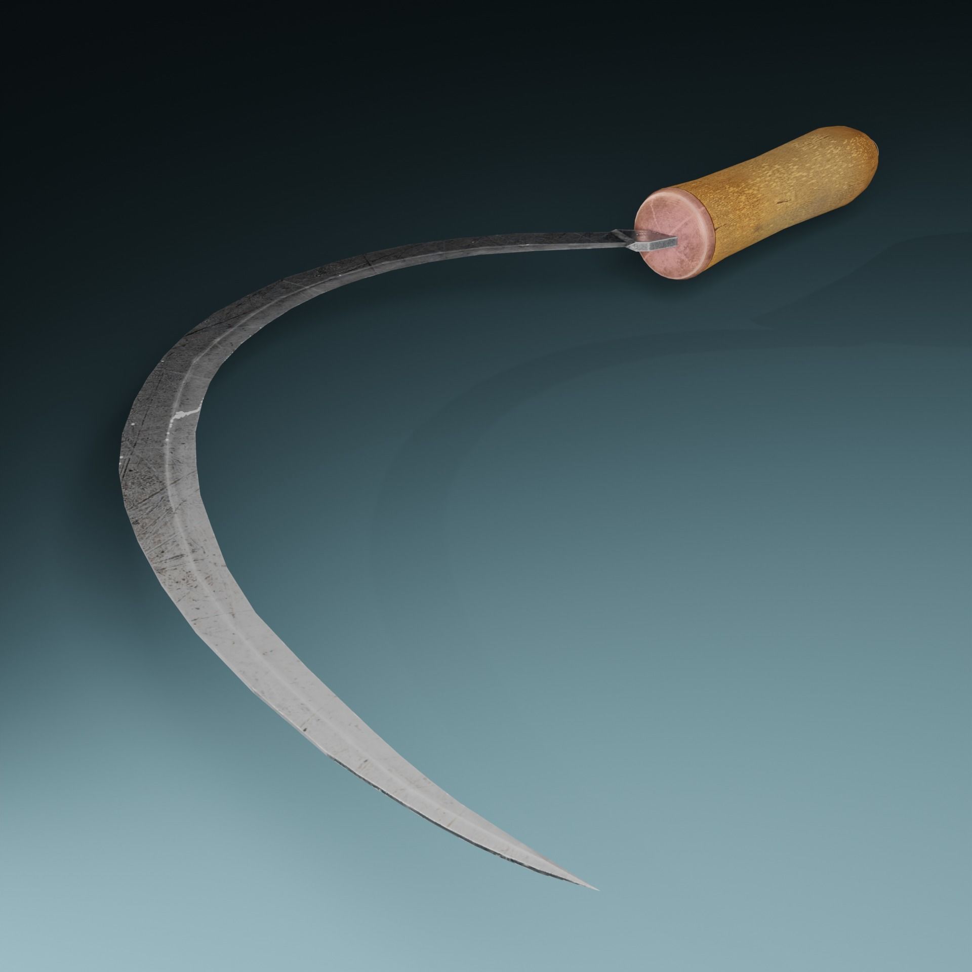 Sickle Low-Poly model reaping hook Low-poly 3D model_7