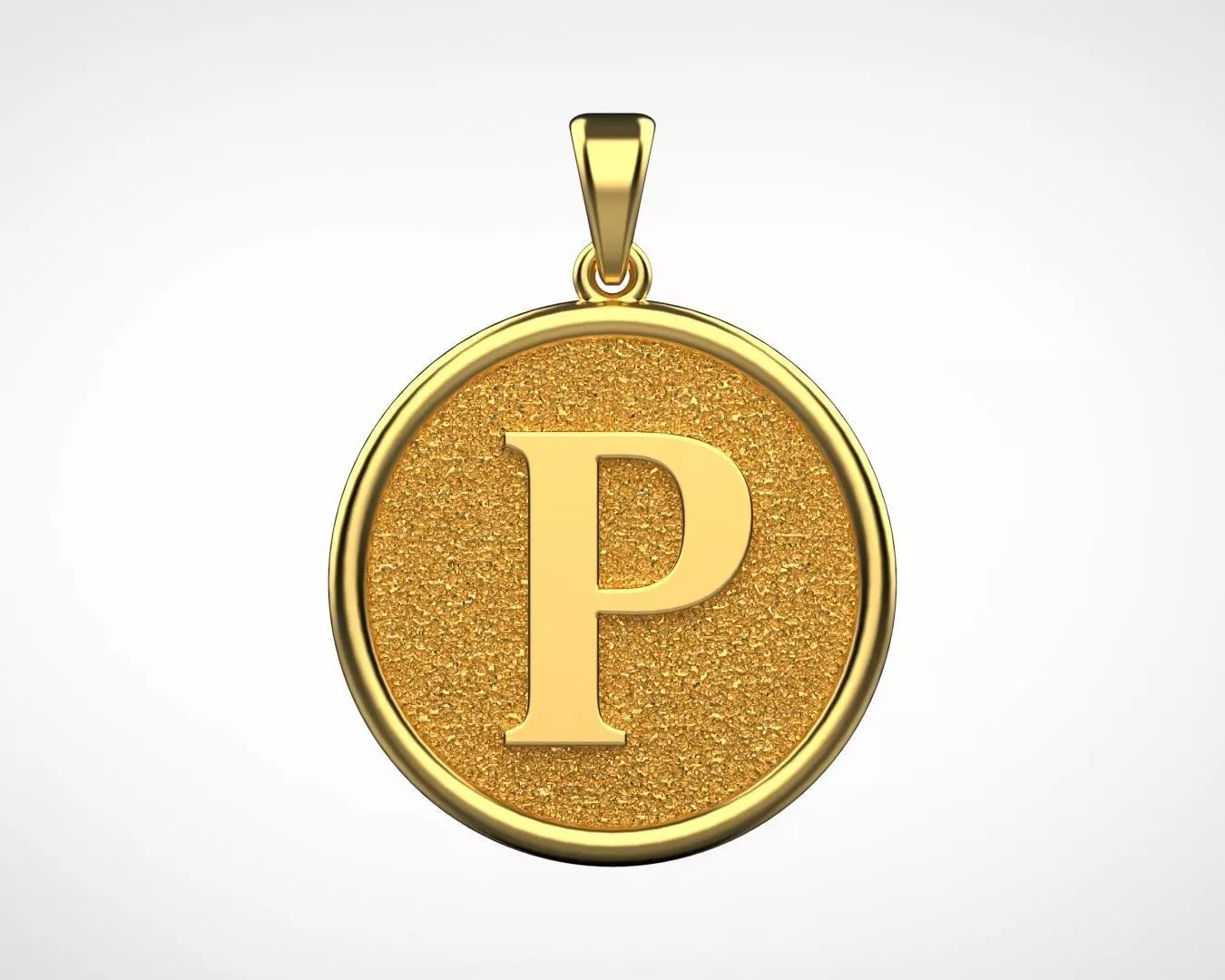 Pendant Letter P N49 3D print model