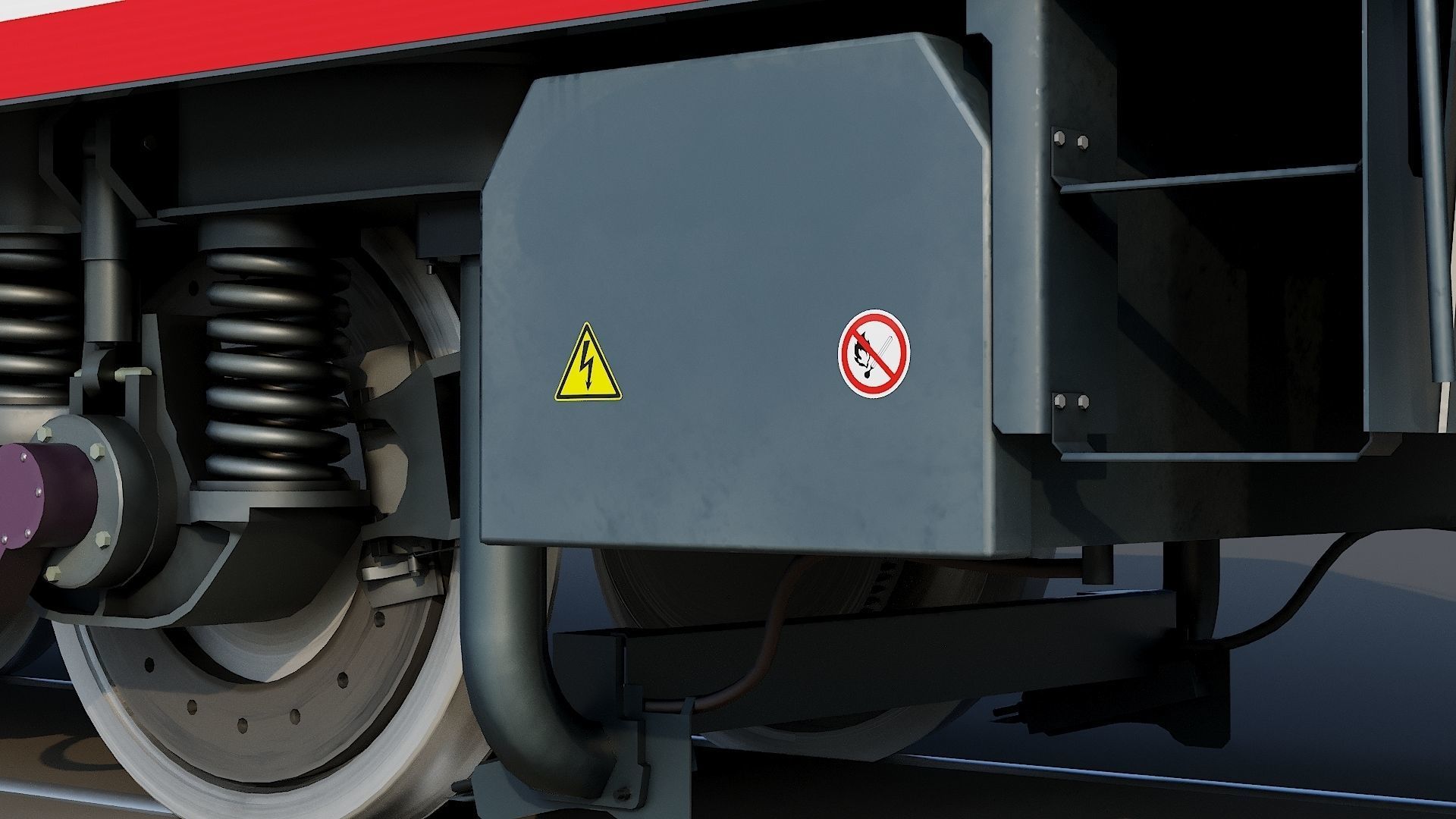 Locomotive Siemens Charger ALC-42 Low-poly 3D model_30