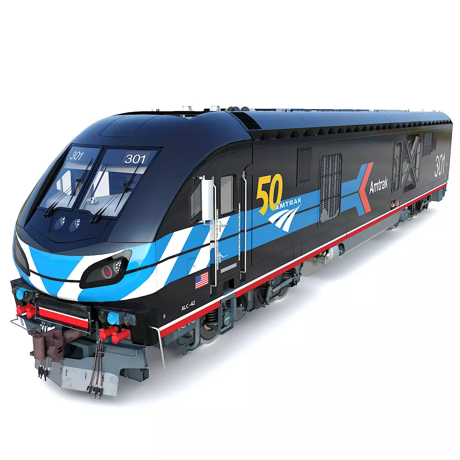 Locomotive Siemens Charger ALC-42 Low-poly 3D model_0