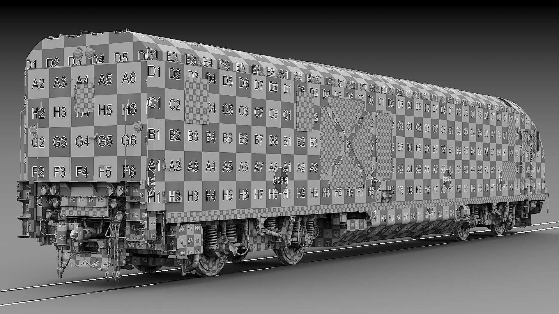 Locomotive Siemens Charger ALC-42 Low-poly 3D model_53