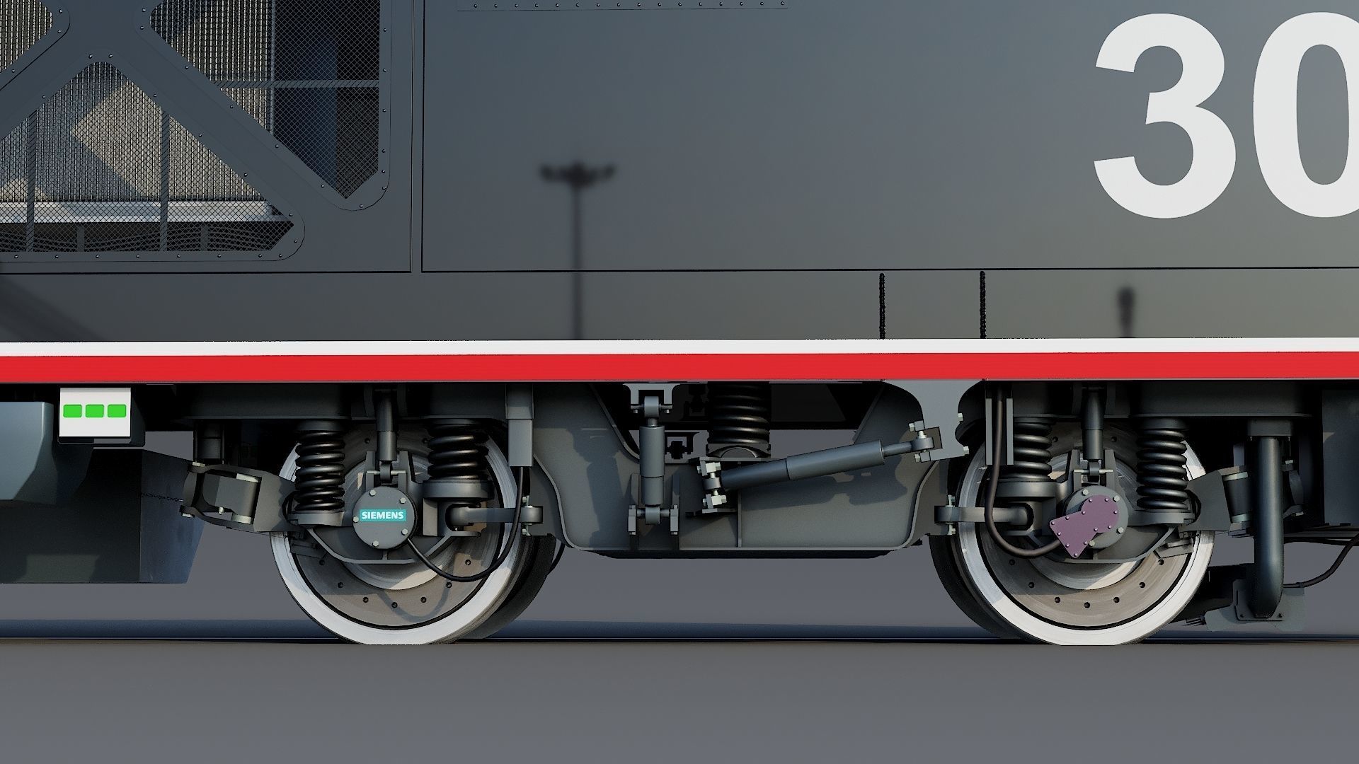 Locomotive Siemens Charger ALC-42 Low-poly 3D model_29