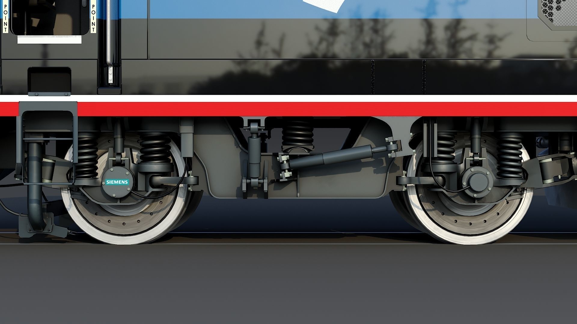 Locomotive Siemens Charger ALC-42 Low-poly 3D model_26