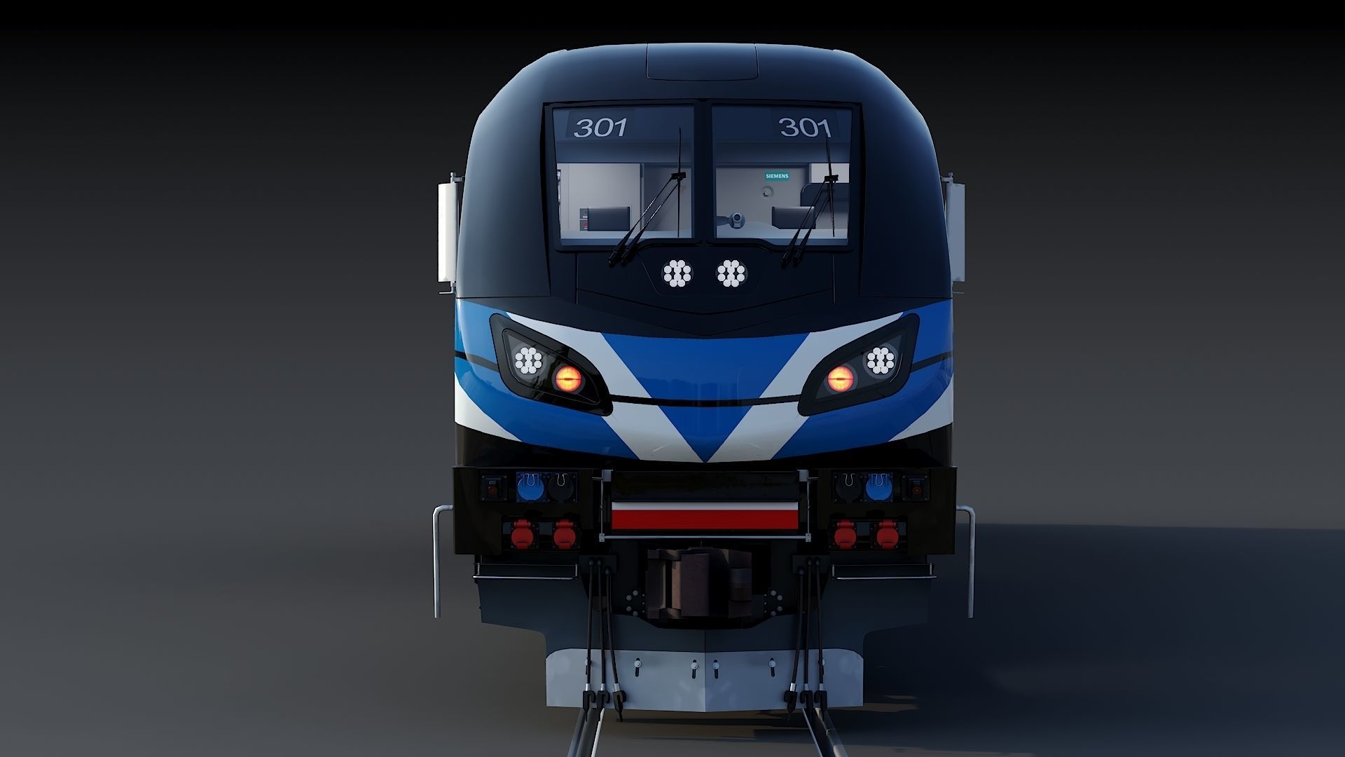 Locomotive Siemens Charger ALC-42 Low-poly 3D model_21