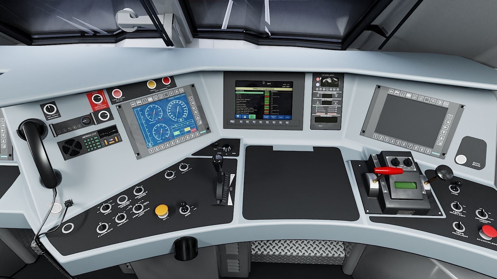 Locomotive Siemens Charger ALC-42 Low-poly 3D model_15