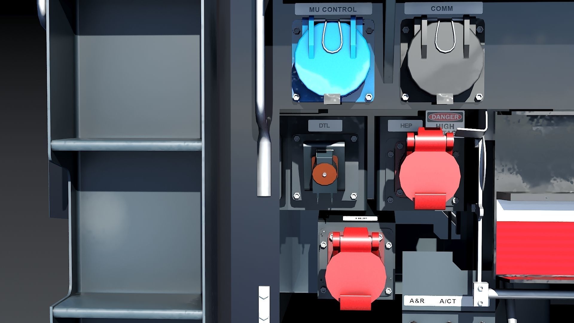 Locomotive Siemens Charger ALC-42 Low-poly 3D model_31