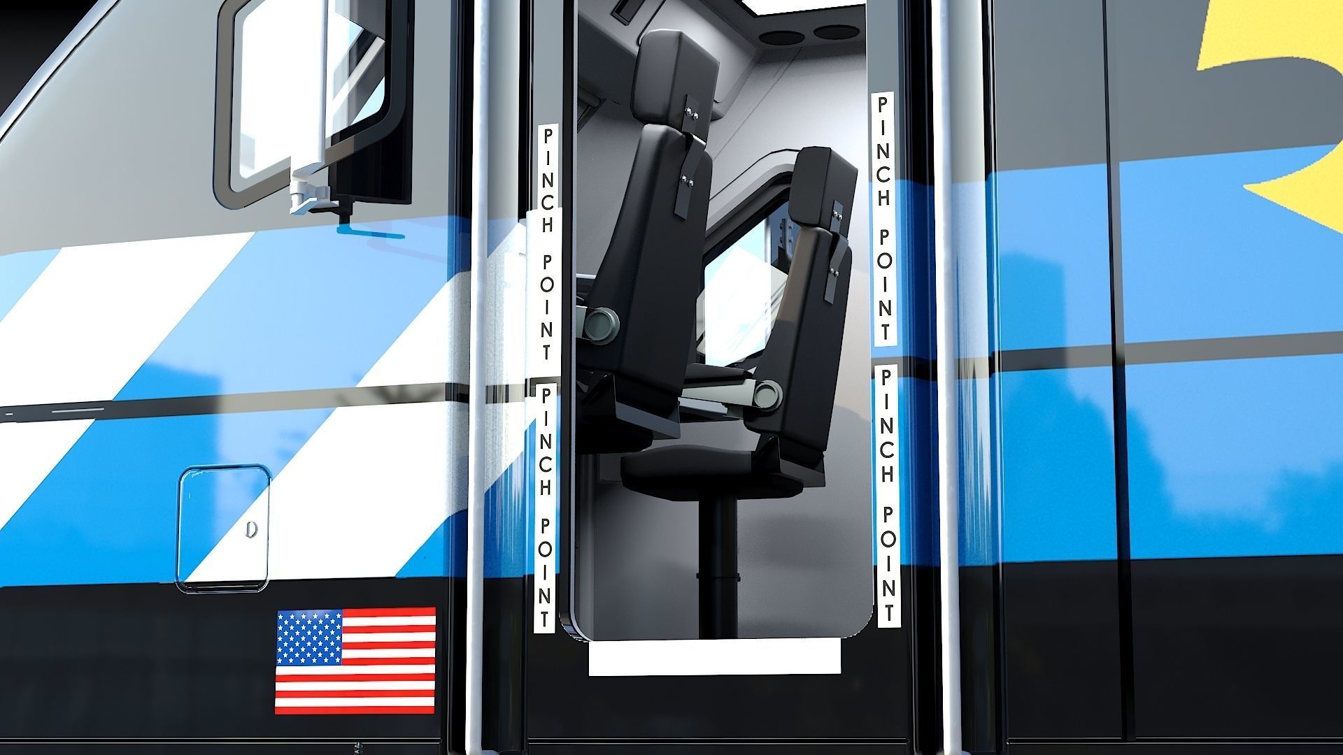 Locomotive Siemens Charger ALC-42 Low-poly 3D model_10