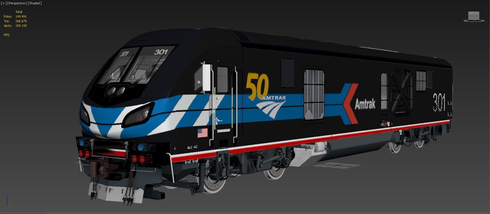 Locomotive Siemens Charger ALC-42 Low-poly 3D model_60