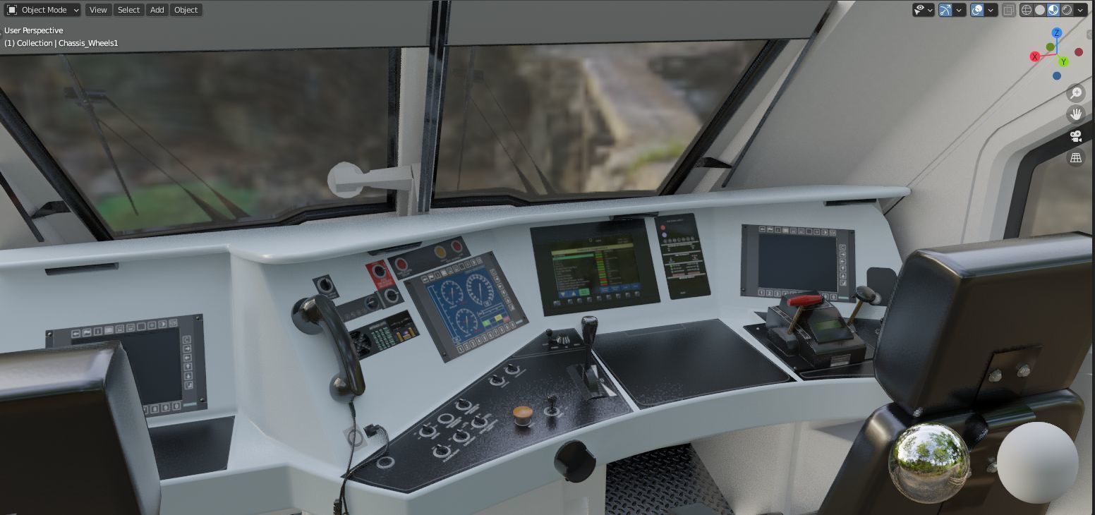 Locomotive Siemens Charger ALC-42 Low-poly 3D model_58