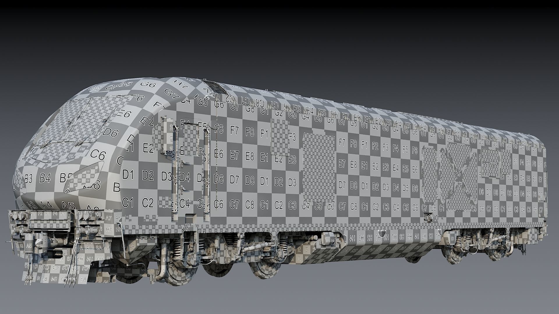 Locomotive Siemens Charger ALC-42 Low-poly 3D model_52