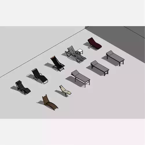 Sunbeds - Pack of revit families