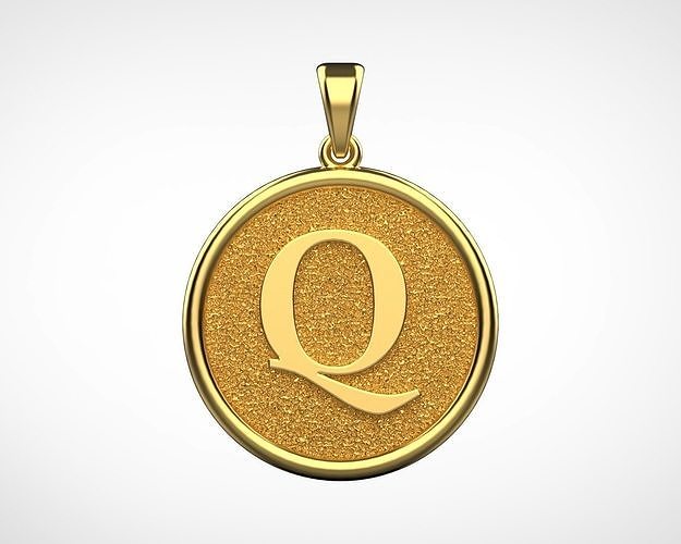 Pendant Letter Q N50 3D print model