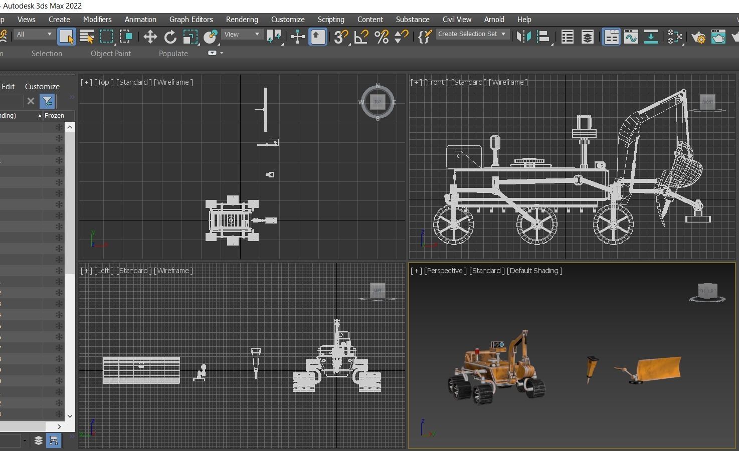 Mars Rover 4 in 1 3D model_11
