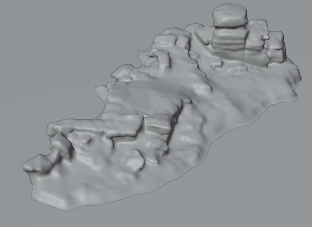 A Rock Formation - Dartmoor Stone Photo-Scan Model - Low-Poly Low-poly 3D model_4