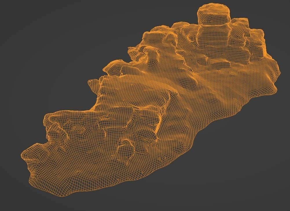 A Rock Formation - Dartmoor Stone Photo-Scan Model - Low-Poly Low-poly 3D model_5