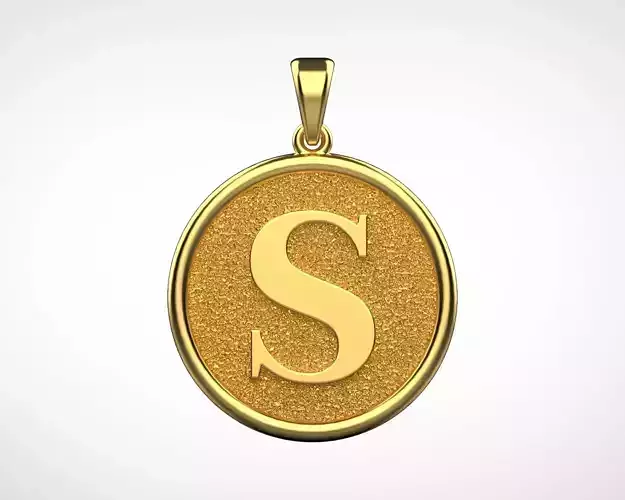 Pendant Letter S N52 3D print model