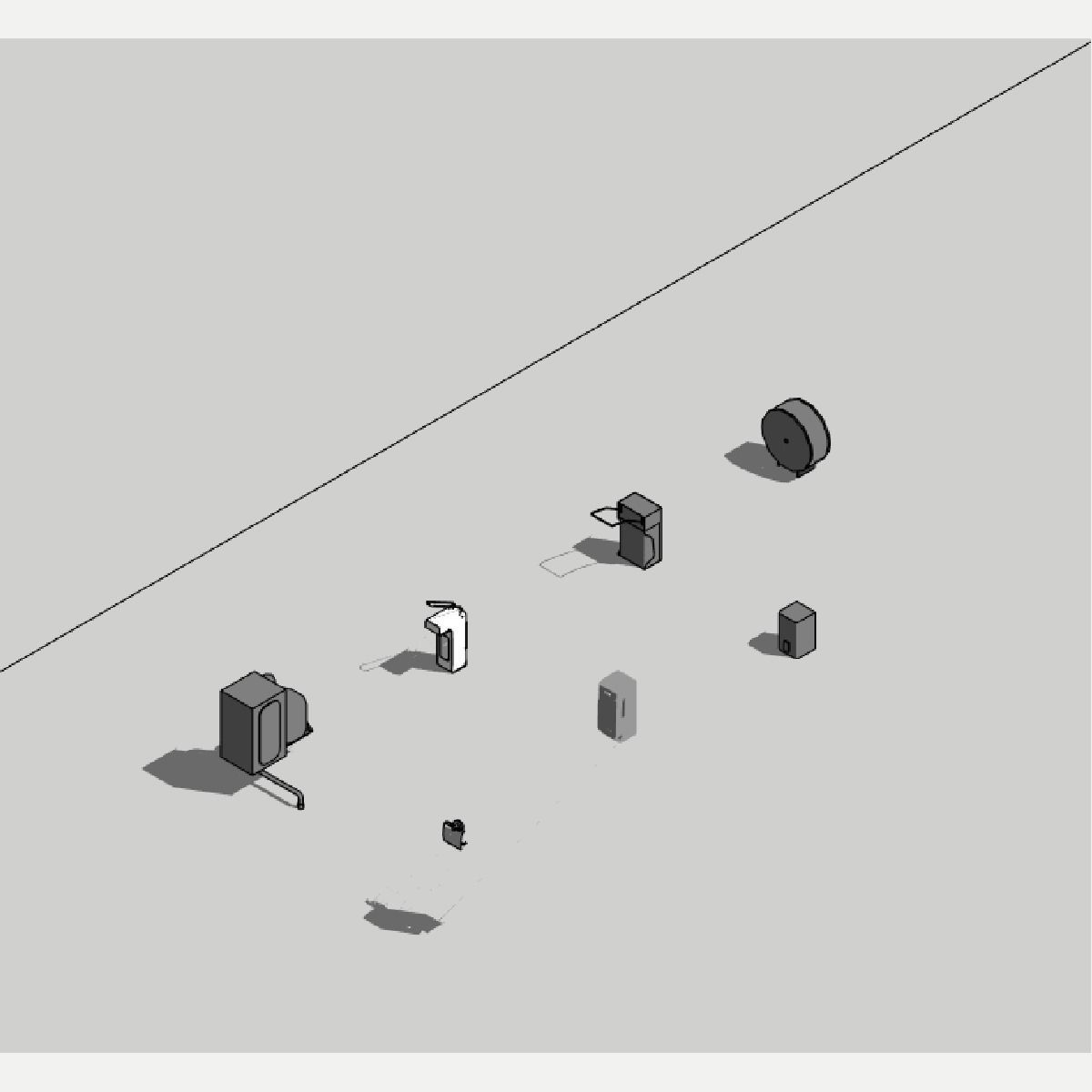 Toilet holders and dispensers Pack of revit families 3D model CGTrader