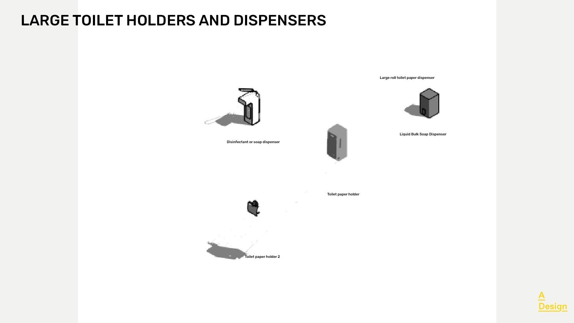 Toilet holders and dispensers Pack of revit families 3D model CGTrader