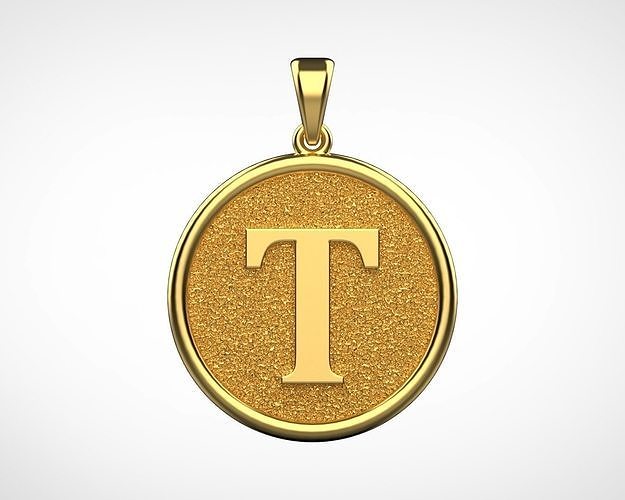 Pendant Letter T N53 3D print model