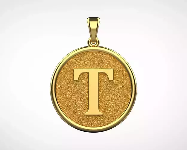 Pendant Letter T N53 3D print model