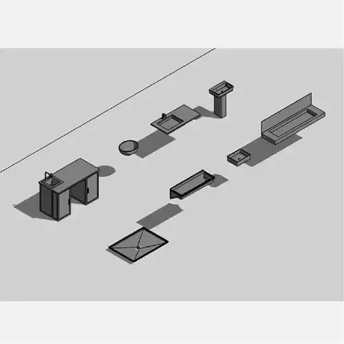 Washbasins - Pack of revit families
