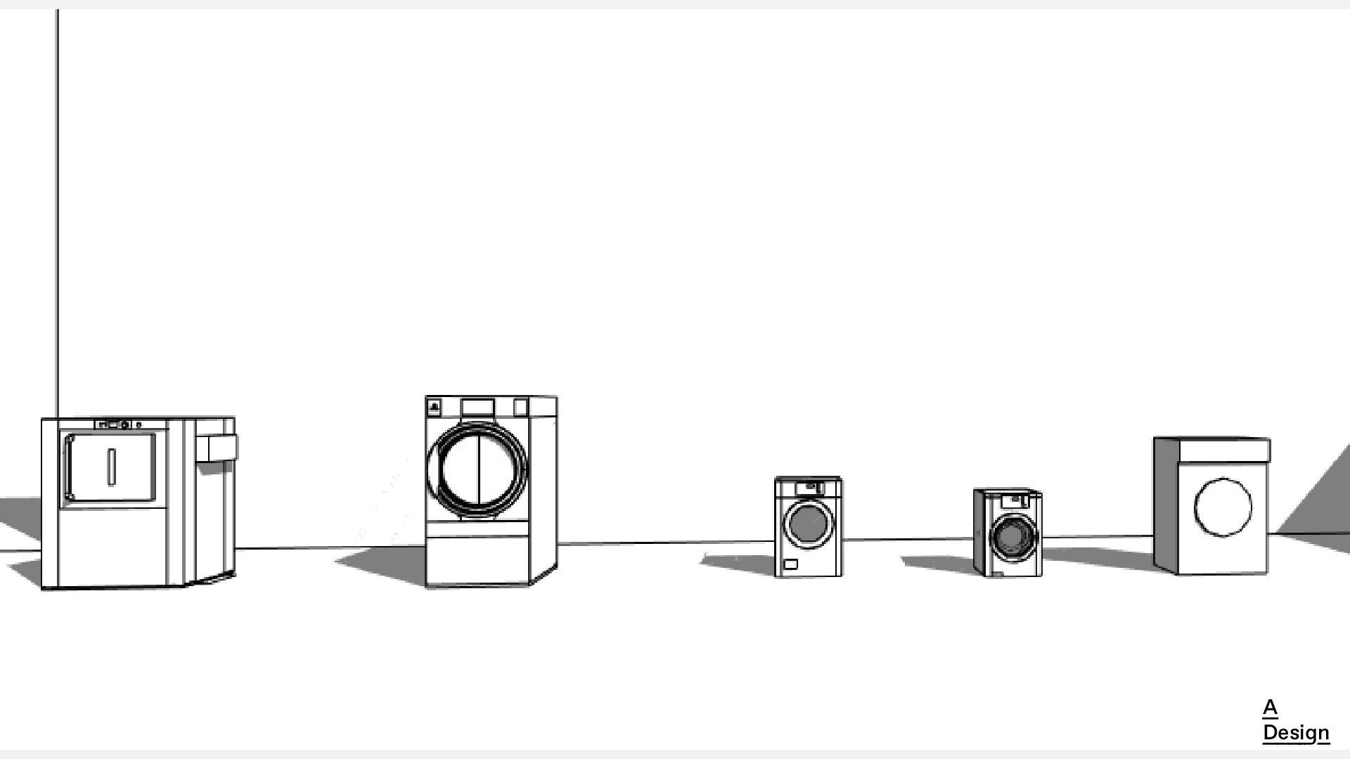Washing Machines - Pack of revit families 3D model_10