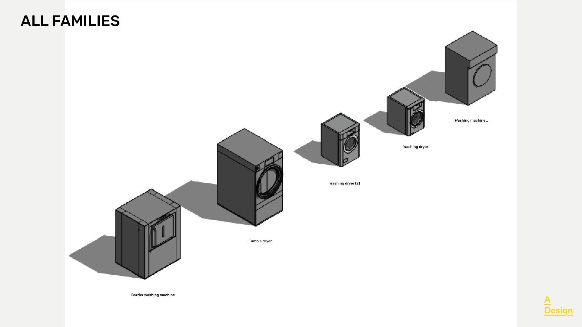 Washing Machines - Pack of revit families 3D model_5