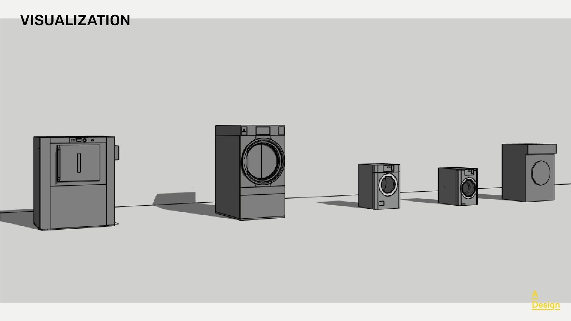 Washing Machines - Pack of revit families 3D model_6