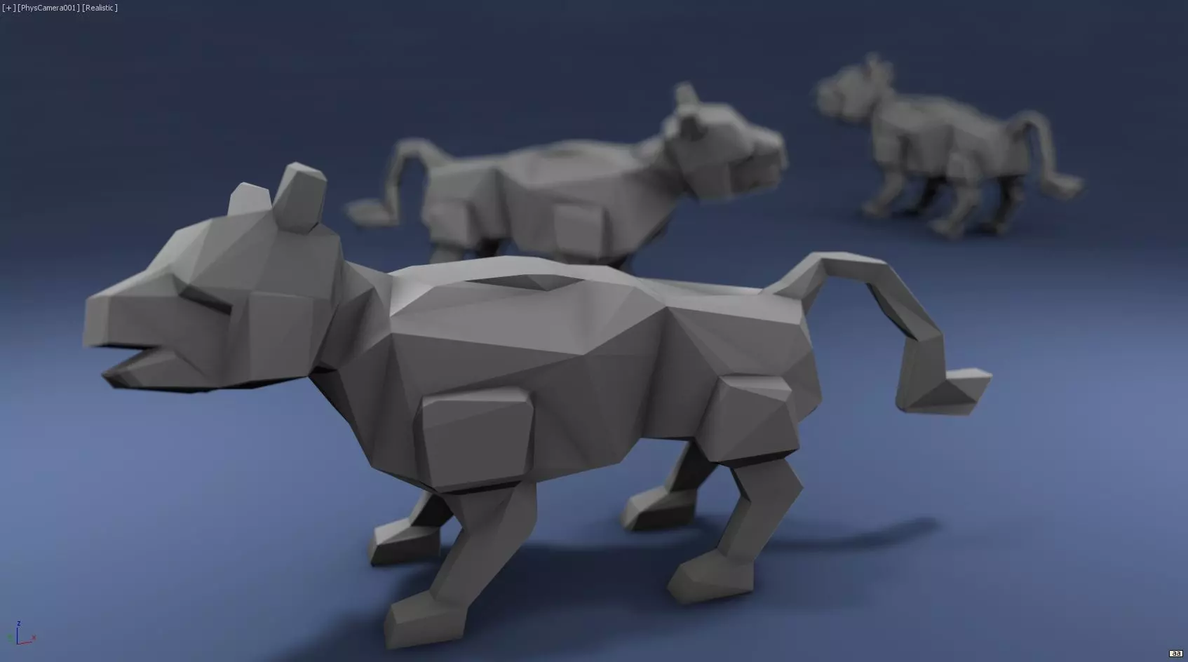 animal low poly a01 3D print model