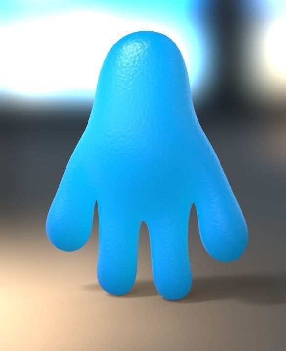 Manota hand with stripes 3D print model_4