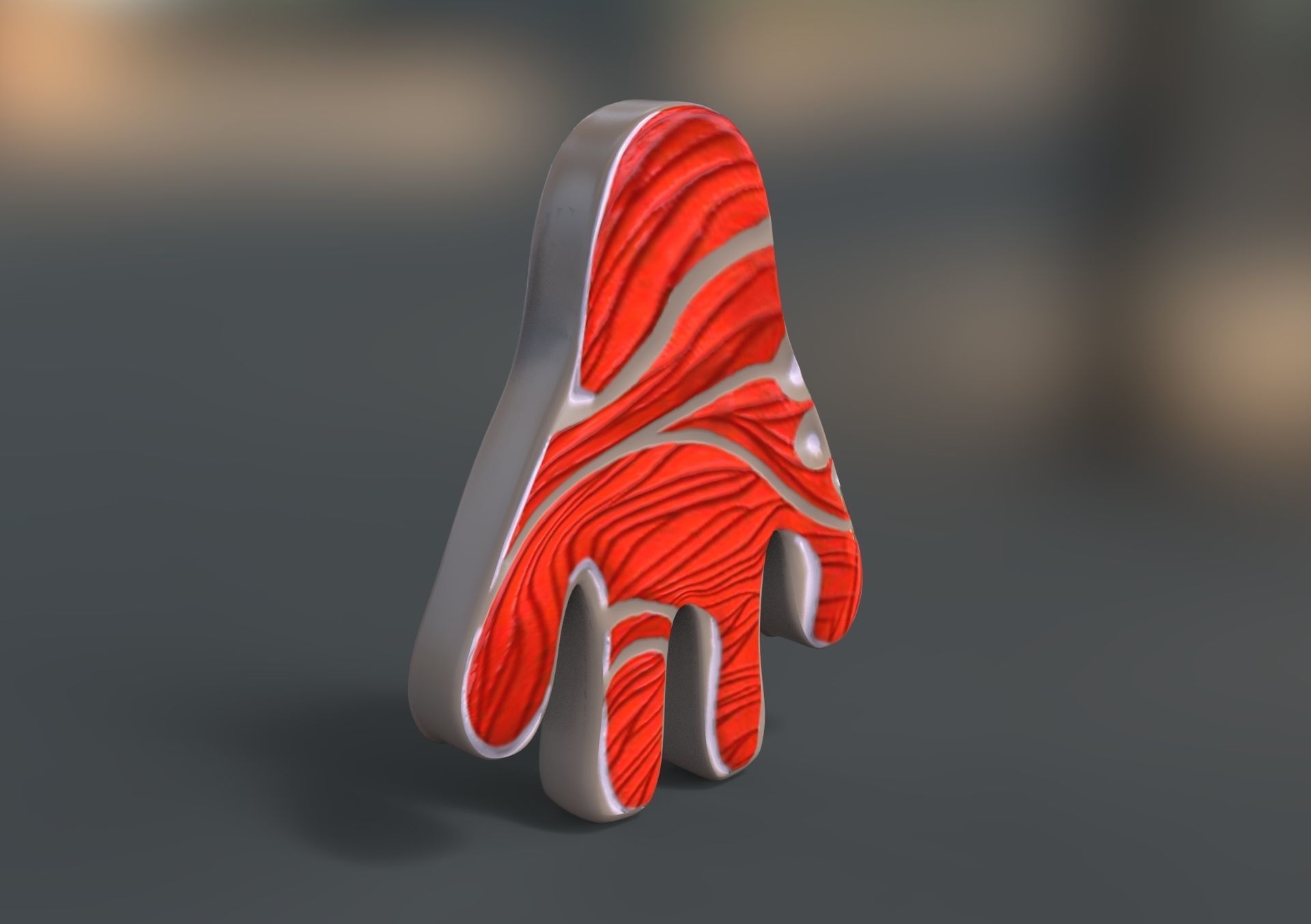 Manota hand with stripes 3D print model_3