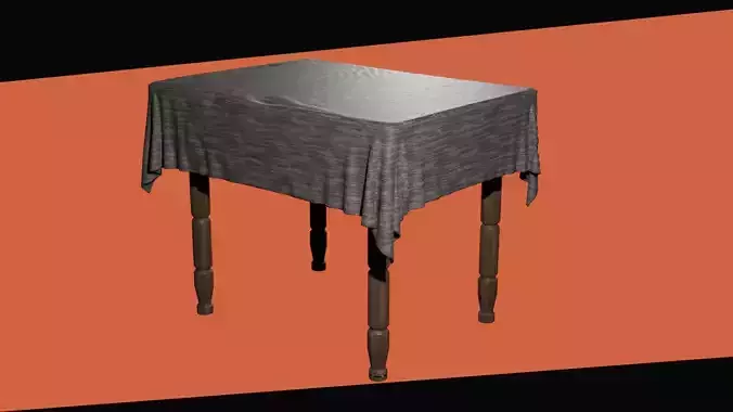 Old Table with cloth