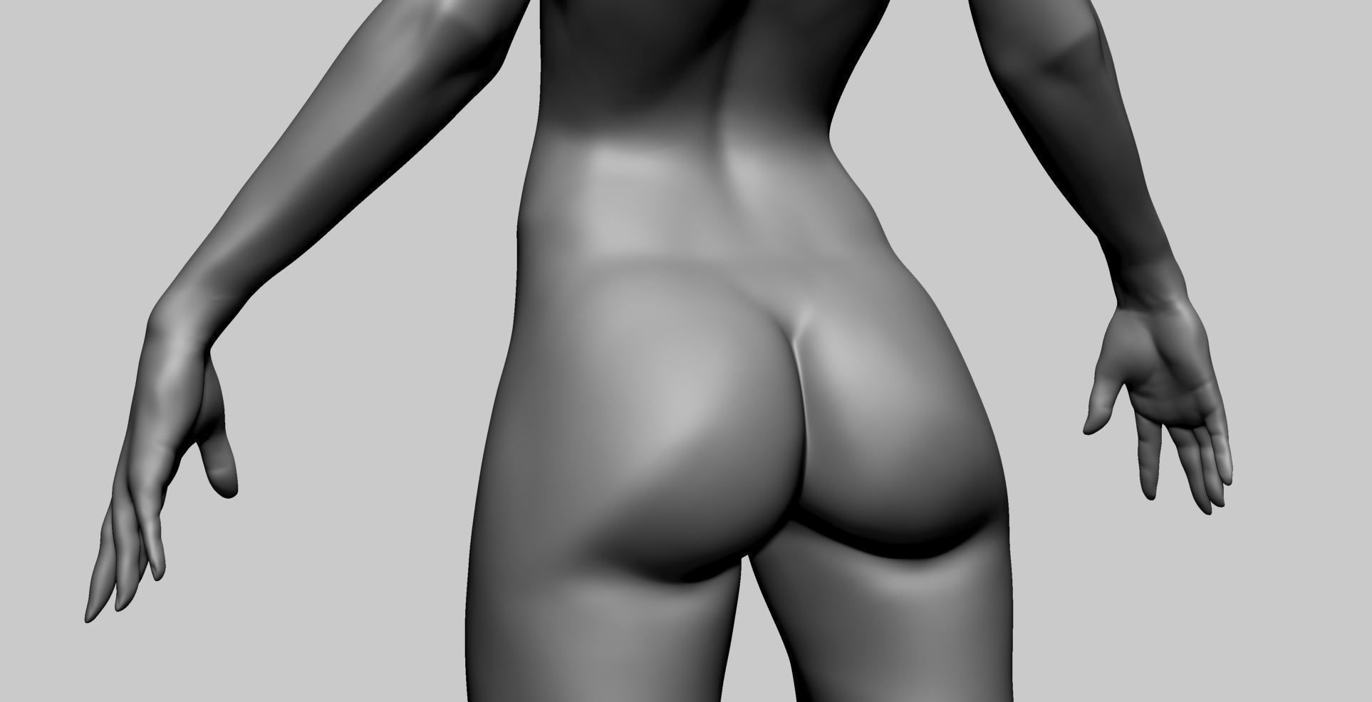 Stylized Female Anatomy B 3D model_13