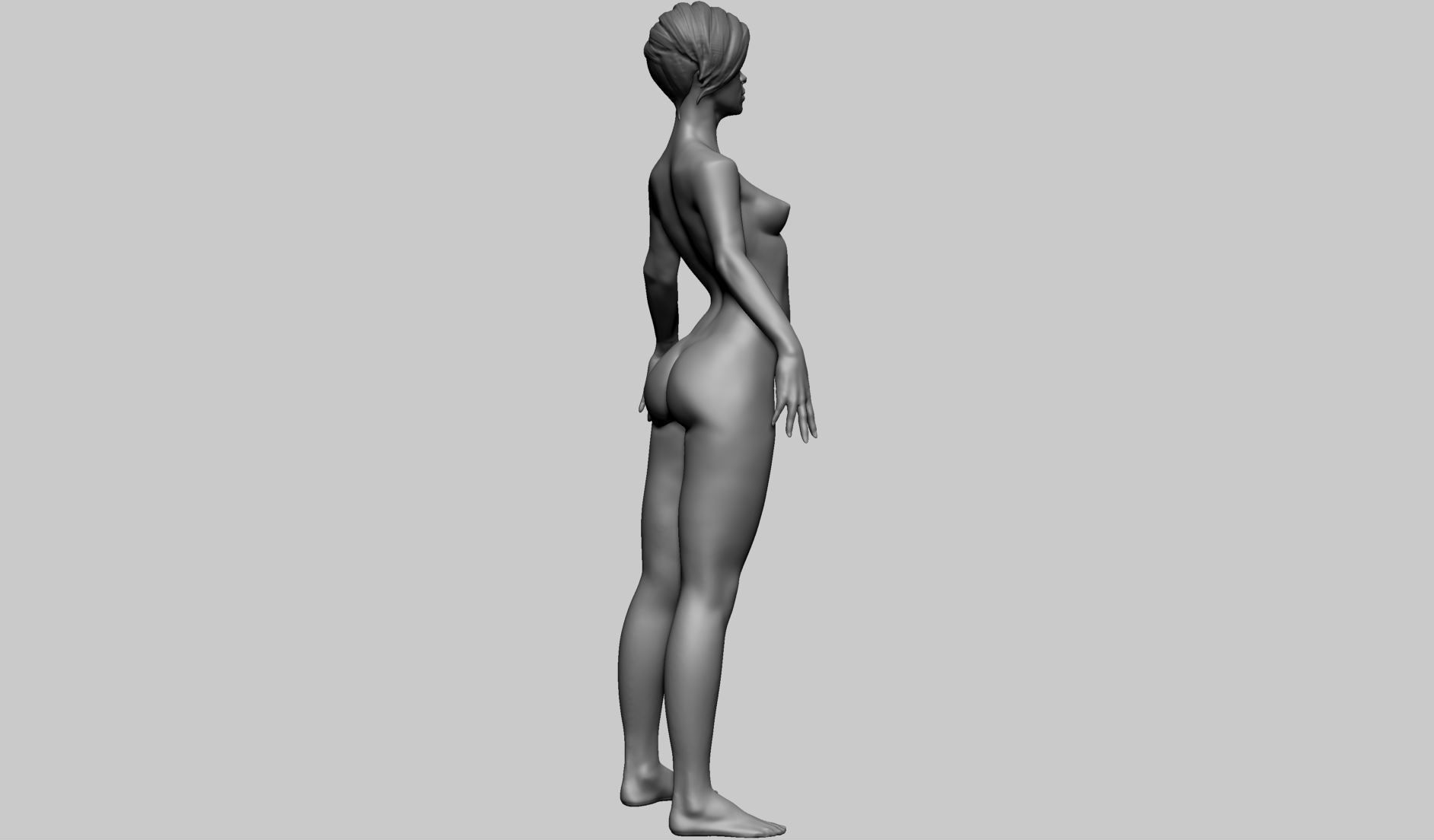 Stylized Female Anatomy B 3D model_8