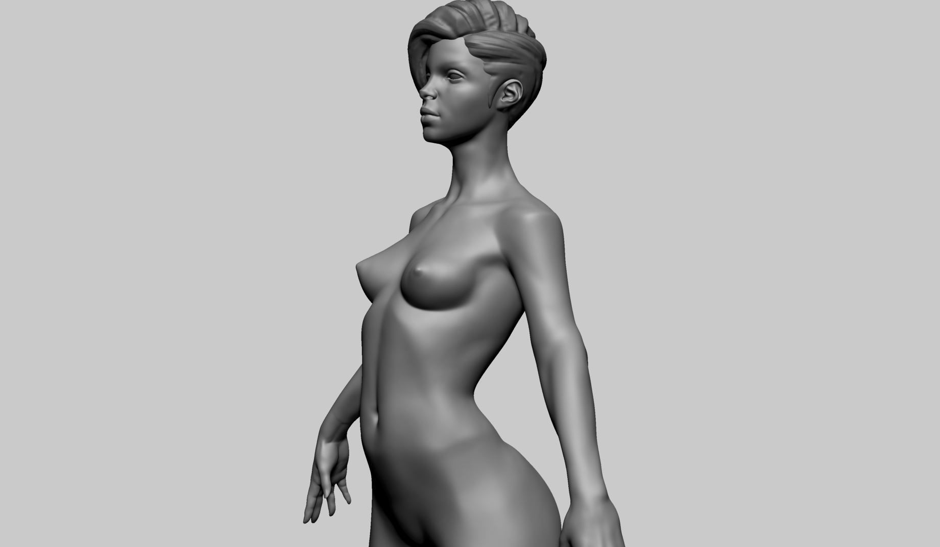 Stylized Female Anatomy B 3D model_10