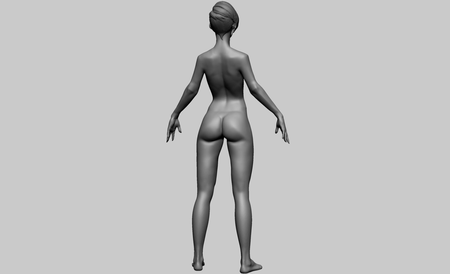 Stylized Female Anatomy B 3D model_7