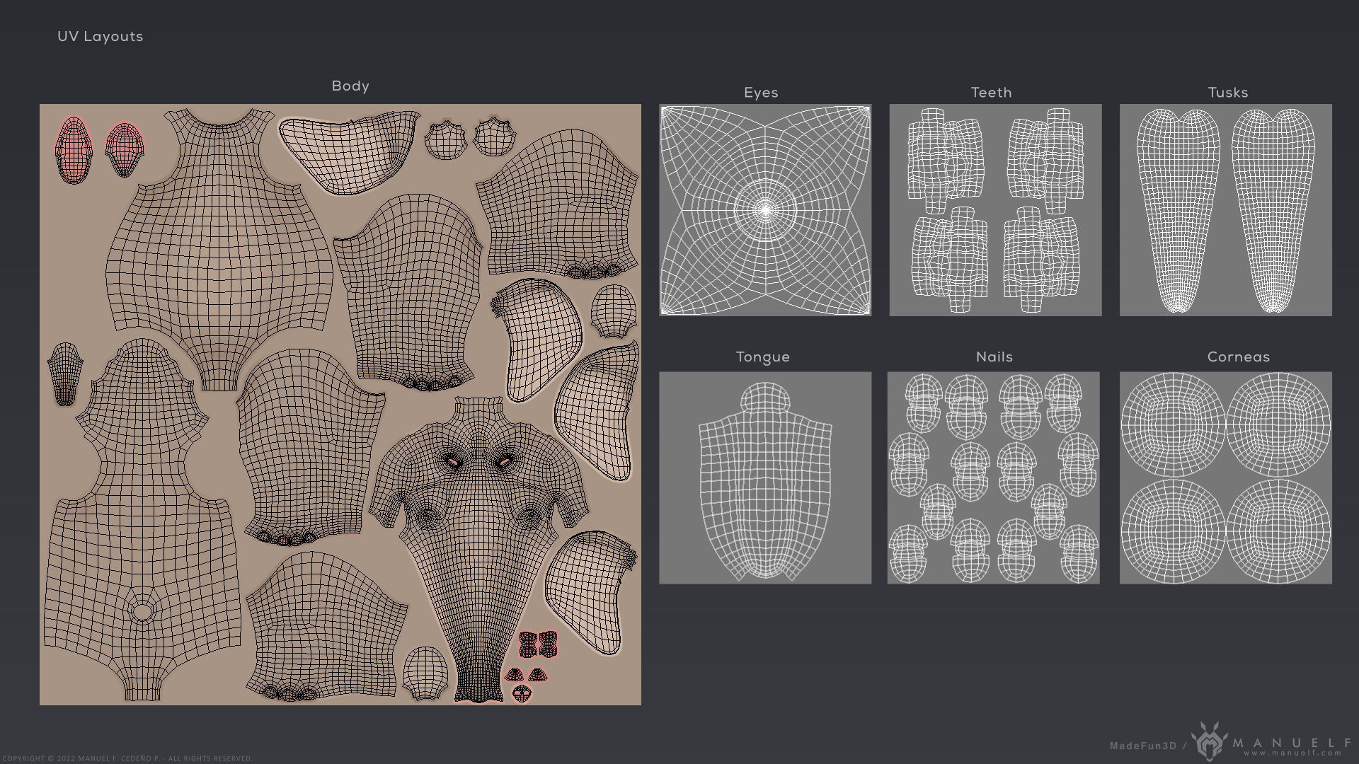 Stylized Cartoon Elephant - Biped 3D model_22