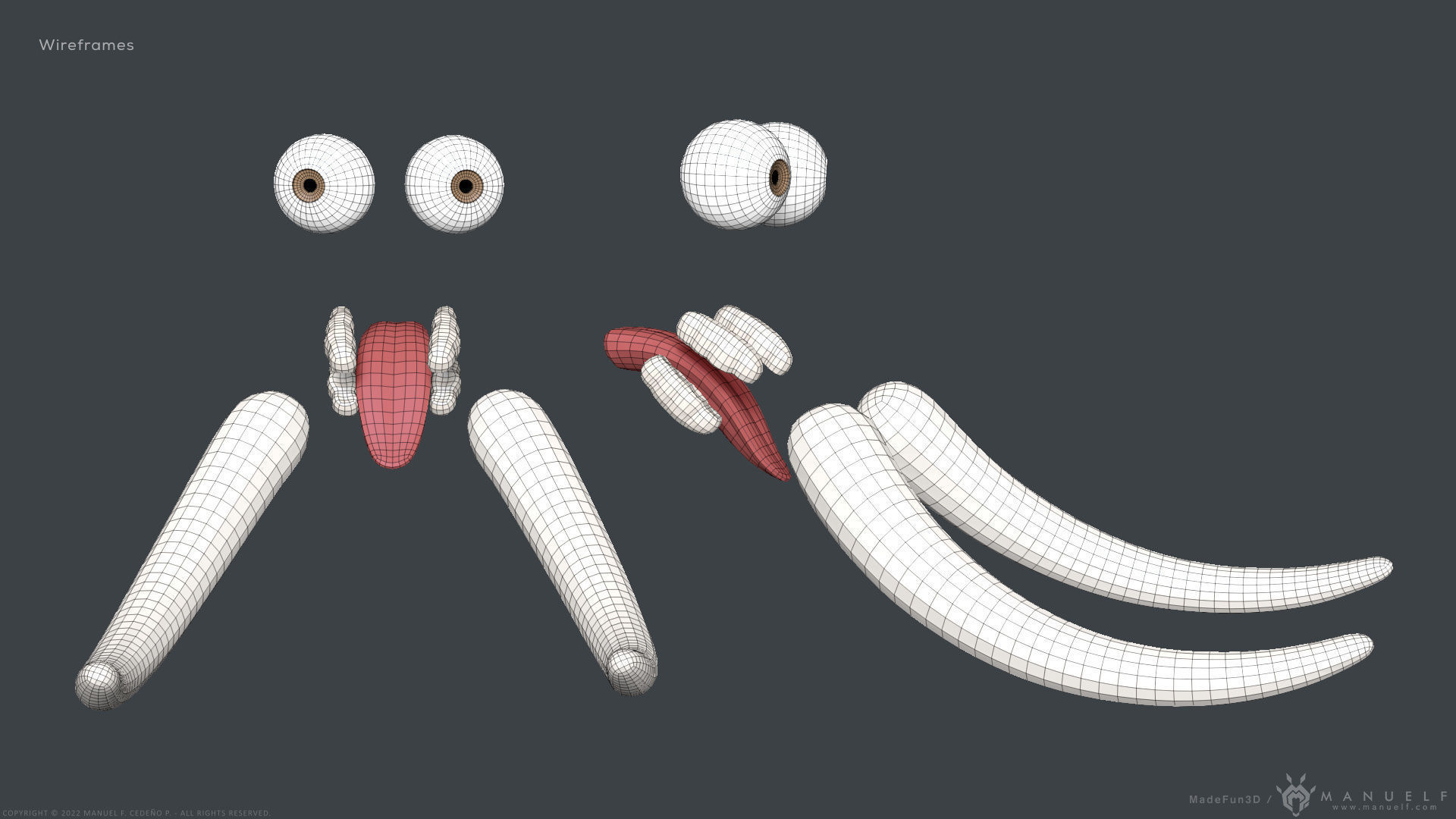 Stylized Cartoon Elephant - Biped 3D model_21