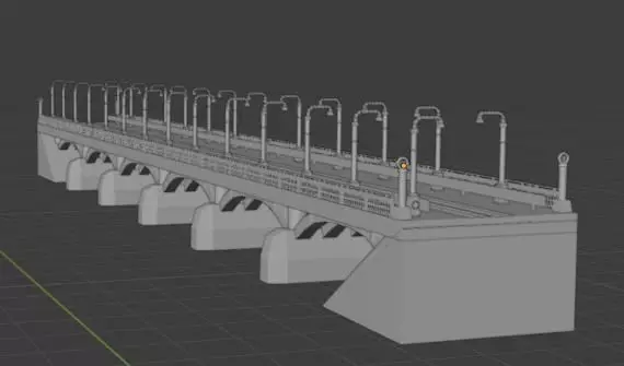 Bridge in Ukraine 3D model