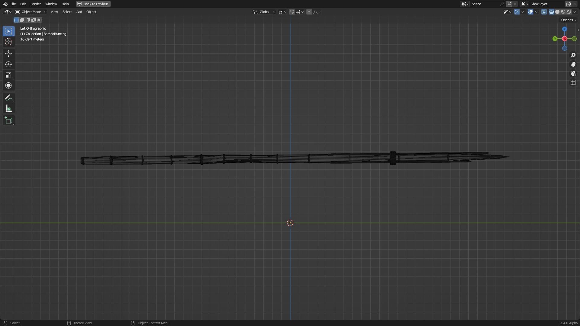 Bamboo runcing - wooden spear model Low-poly 3D model_7