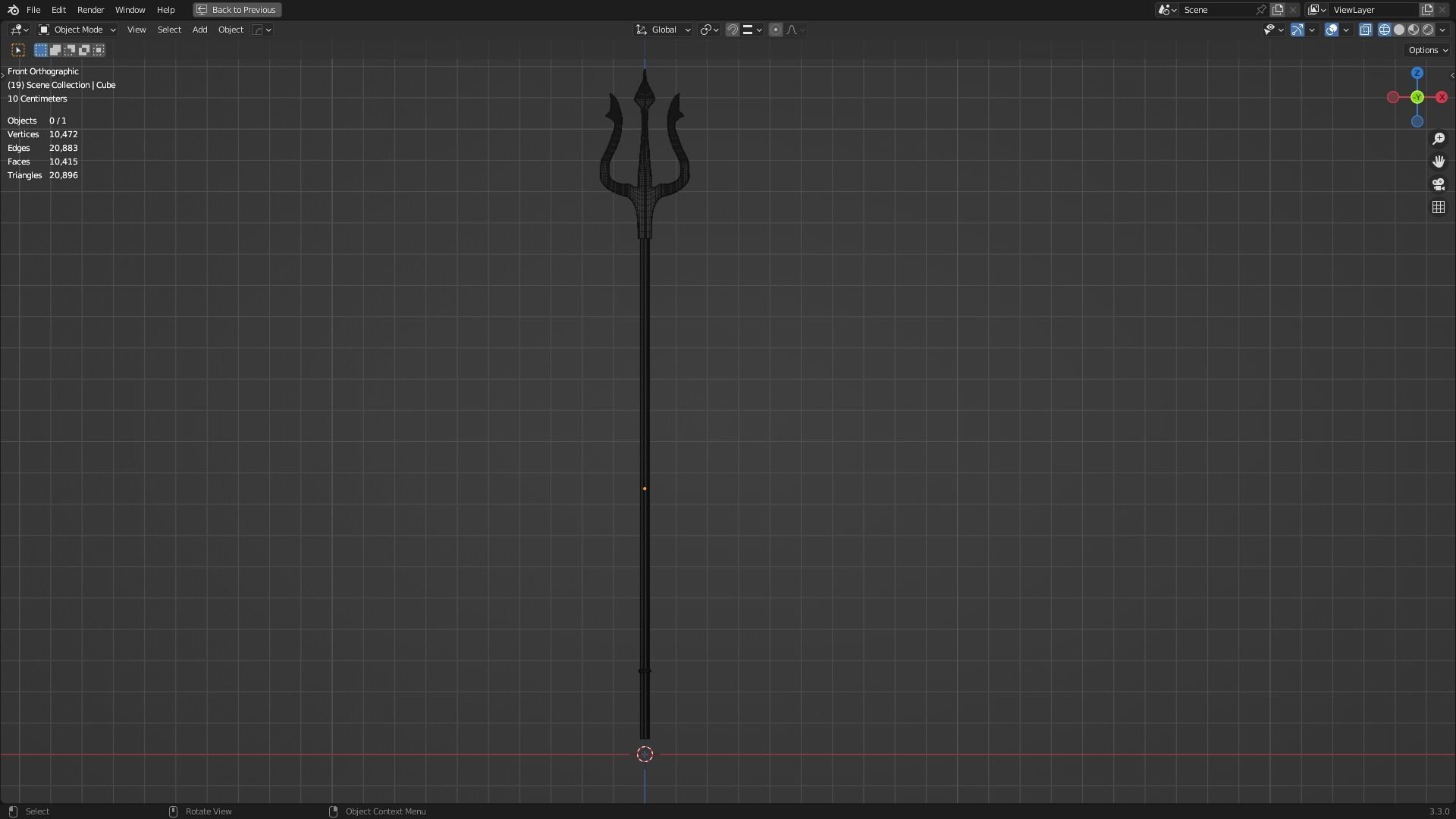 Dangpa Trident 4k textures included Low-poly 3D model_8