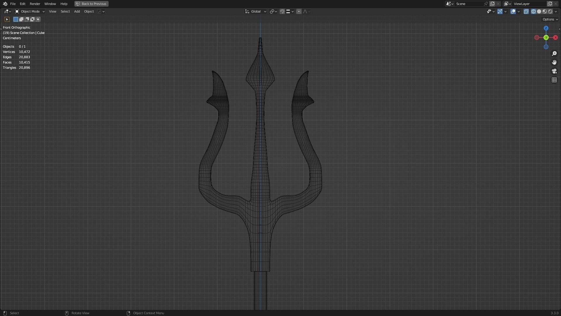 Dangpa Trident 4k textures included Low-poly 3D model_7
