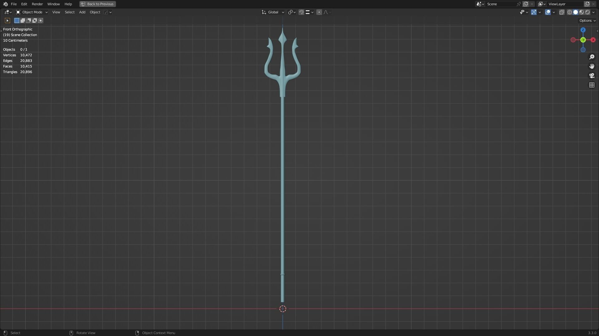 Dangpa Trident 4k textures included Low-poly 3D model_6