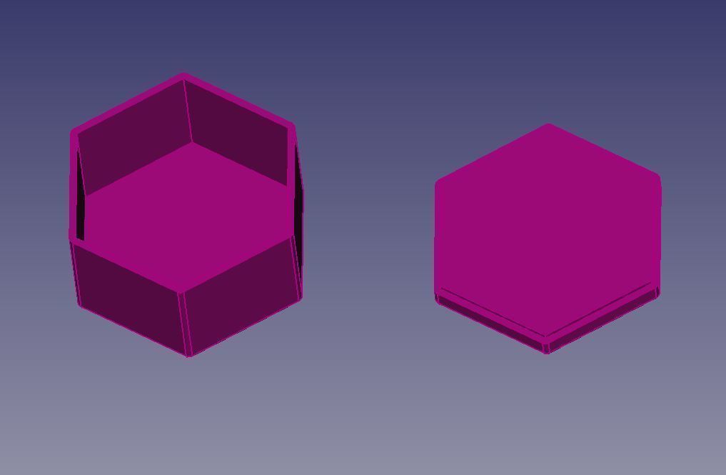 Hexagonal Box Free 3D print model_1