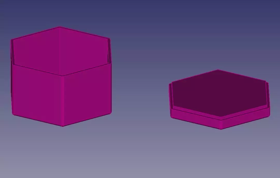 Hexagonal Box Free 3D print model_0