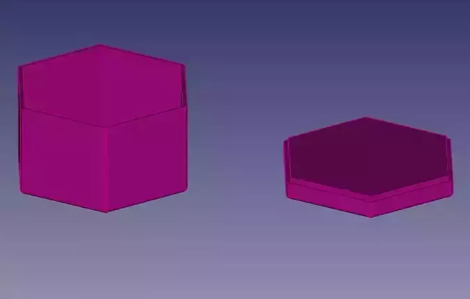 Hexagonal Box Free 3D print model